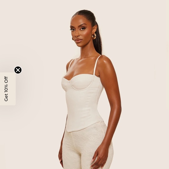 Elegant Cream Bustier Top- MarsTheLabel - Picture 9 of 15